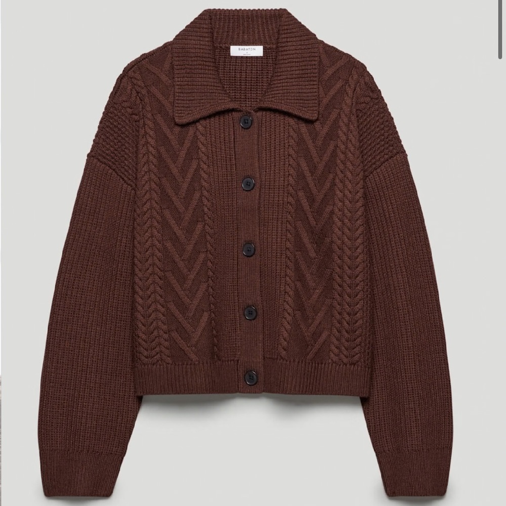 Babaton Emporia Cardigan in Brown